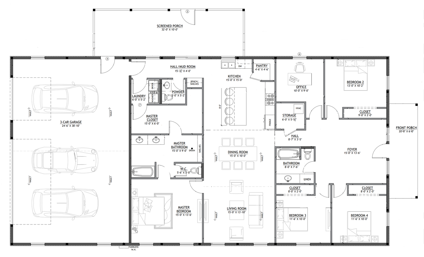 PL-71009 Hunter Barndominium House Plan