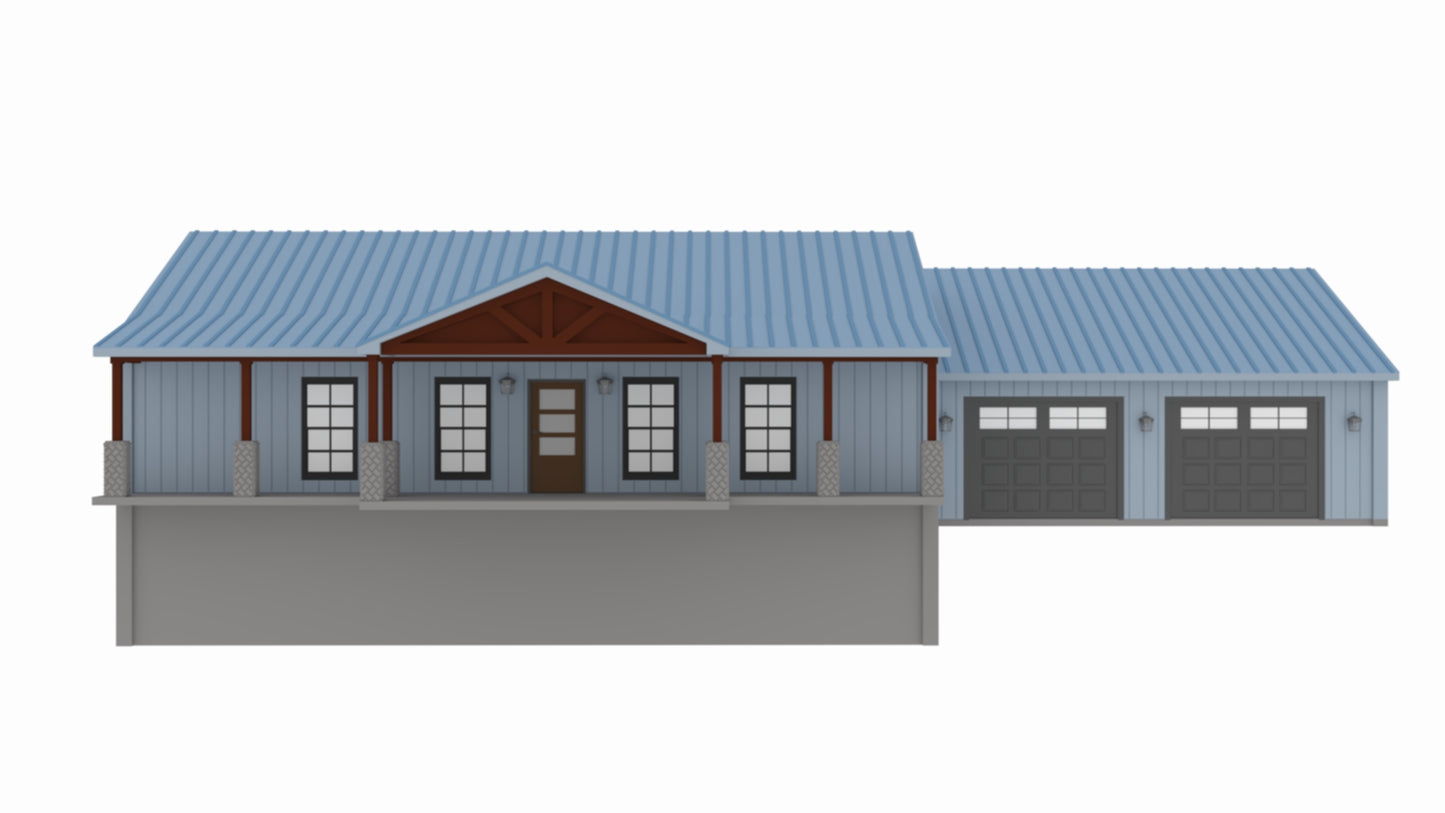 PL-60904 Paxton Barndominium House Plan
