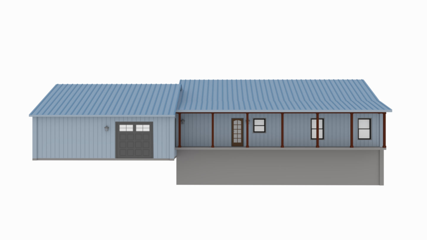 PL-60904 Paxton Barndominium House Plan