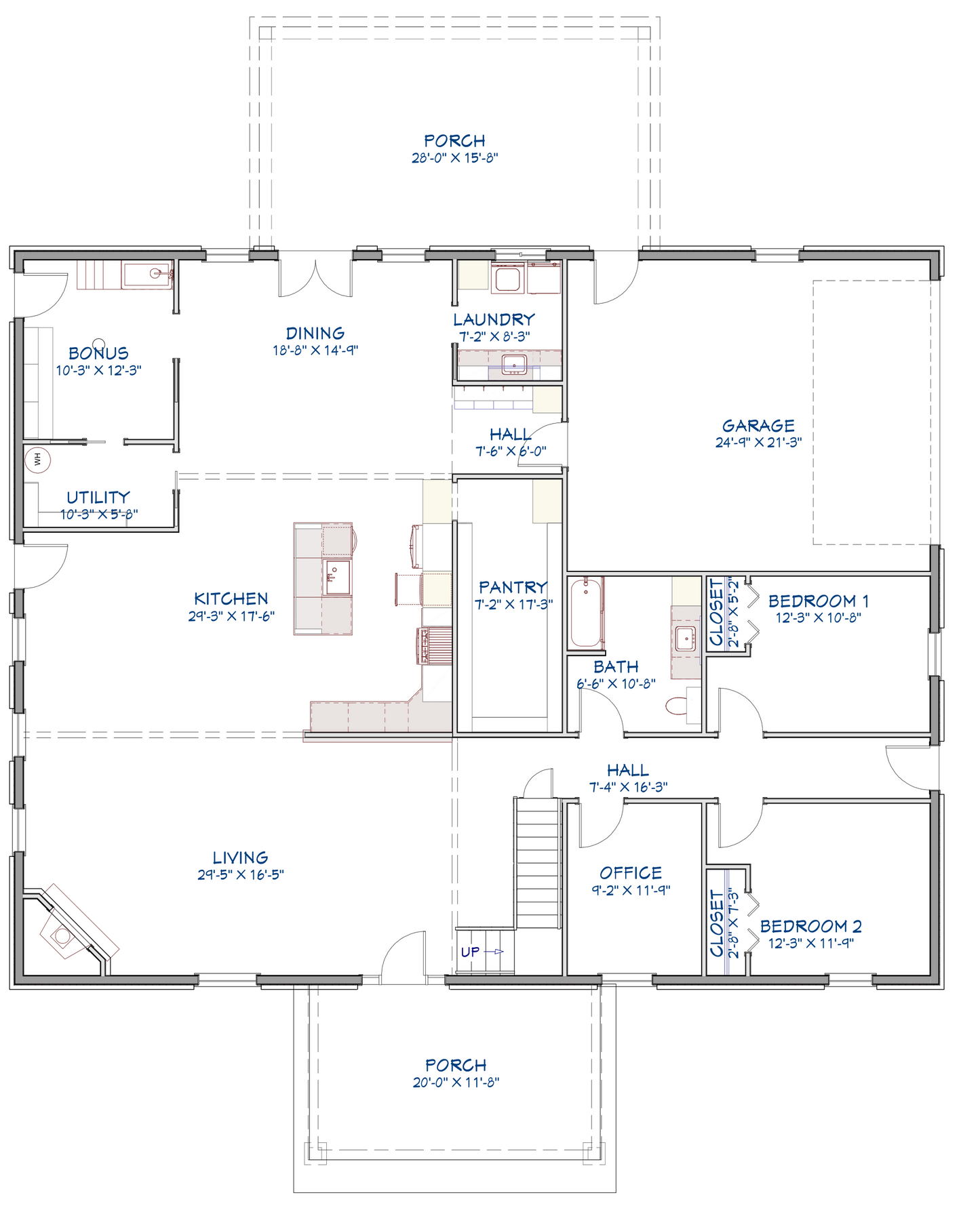 LP-1018 Woodlands Barndominium House Plans