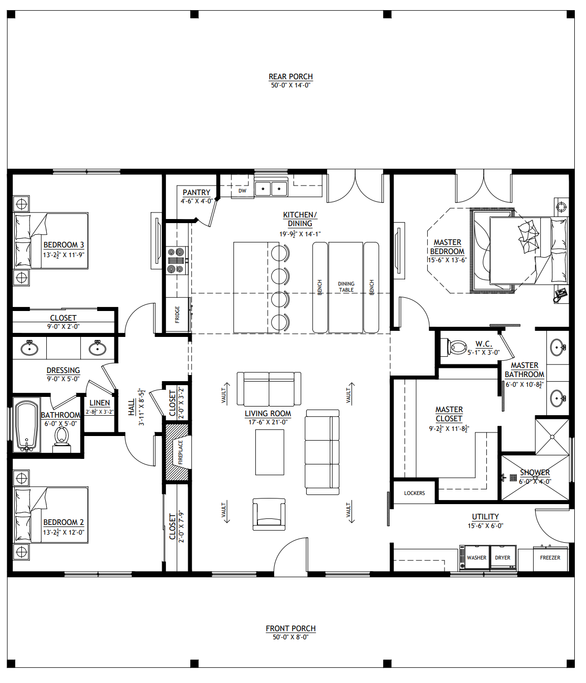 RP-10002-L Langston Barndominium House Plan