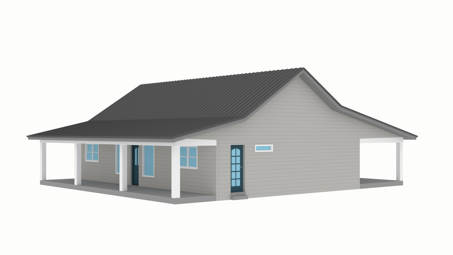 RP-10002-L Langston Barndominium House Plan