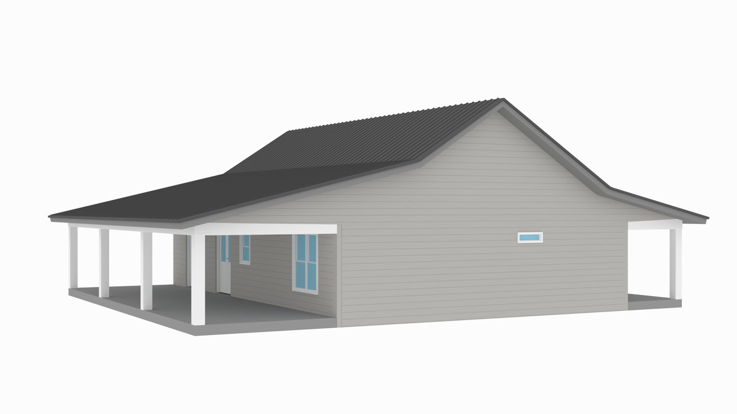 RP-10002-L Langston Barndominium House Plan
