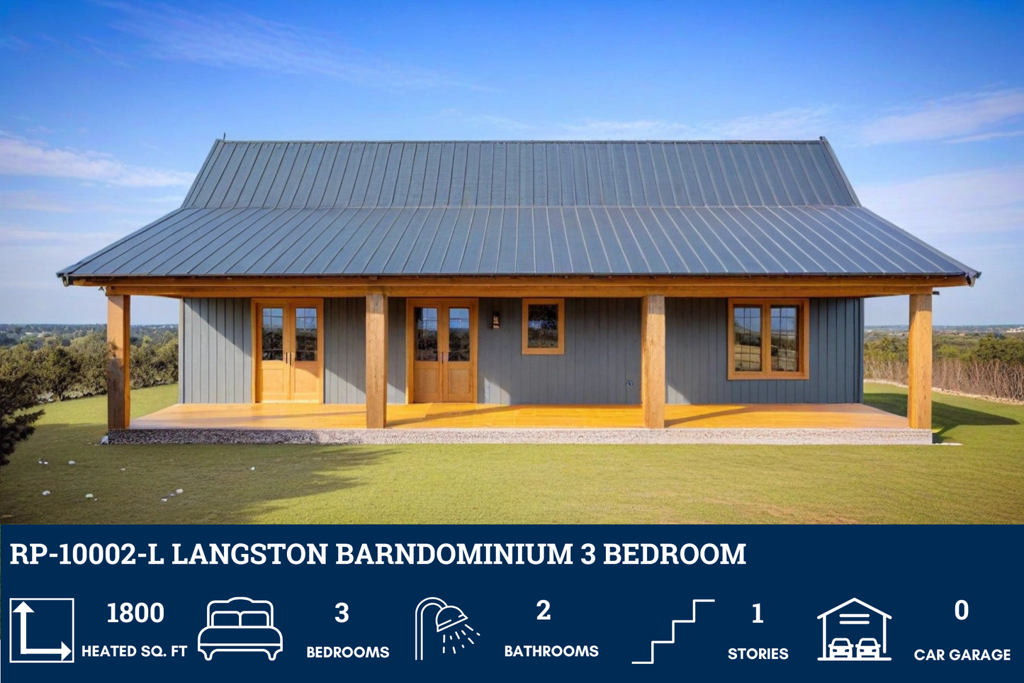 RP-10002-L Langston Barndominium House Plan