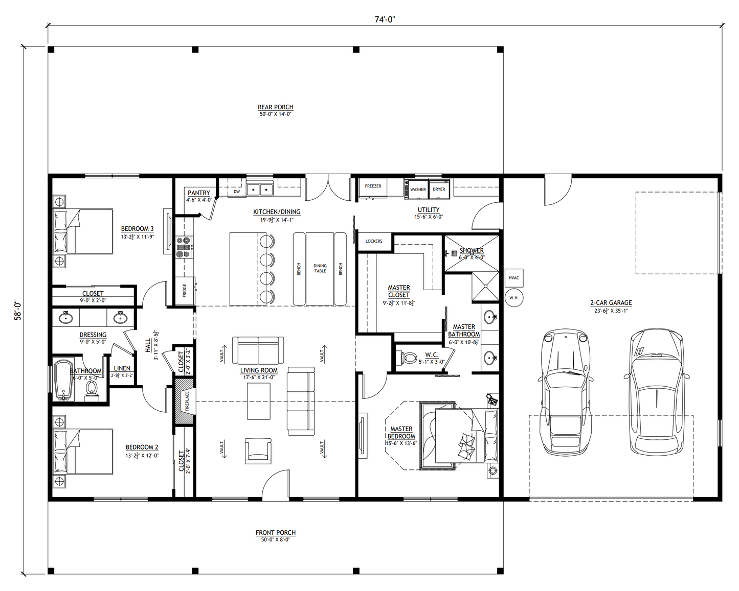 RP-10002-P Prestonwood Barndominium House Plans