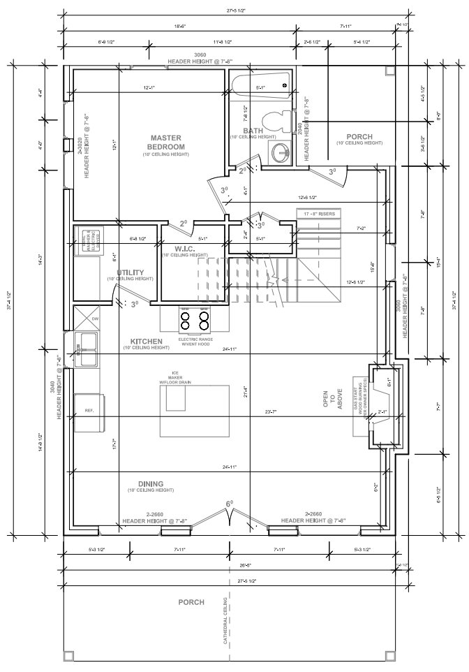 RP-10007 Beaumont Barndominium House Plan