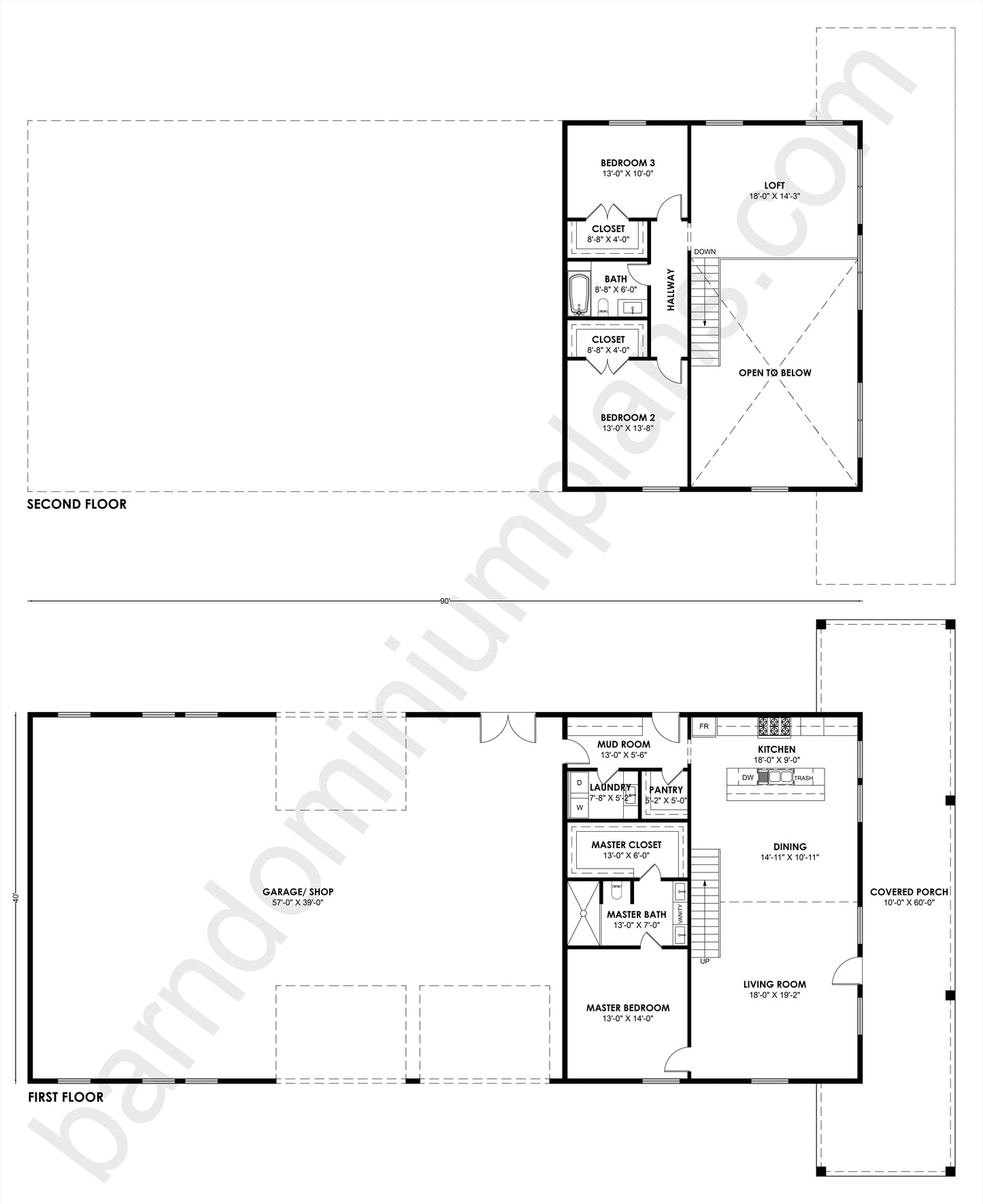 SS-30030 Barndominium House Plan