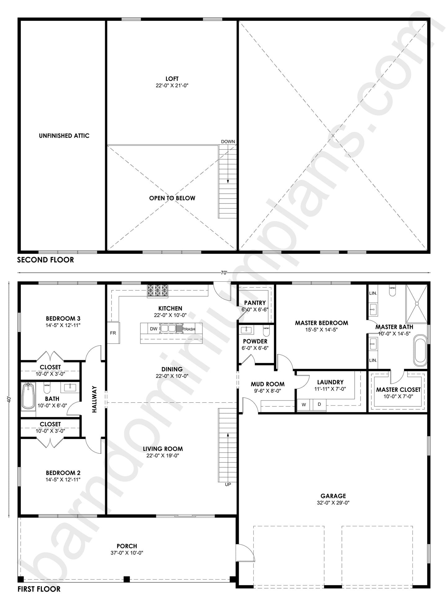 SS-30031 Barndominium House Plan