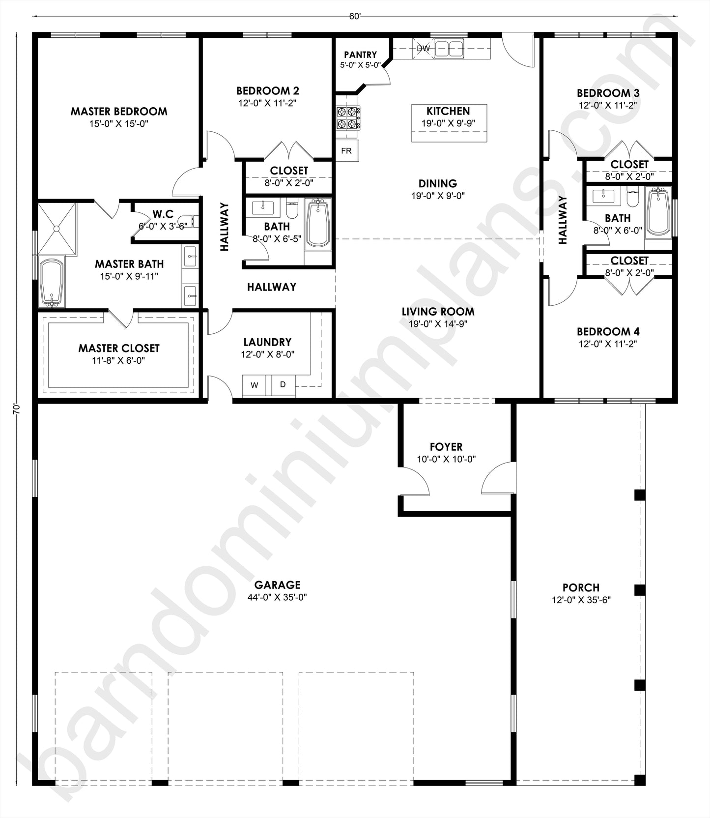 SS-30034 Barndominium House Plan