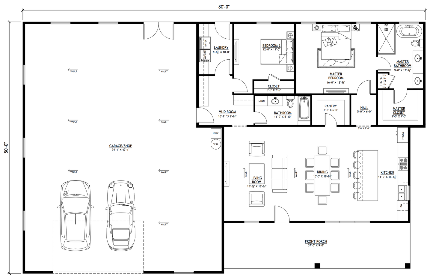 SS-30035 Venus Barndominium House Plan