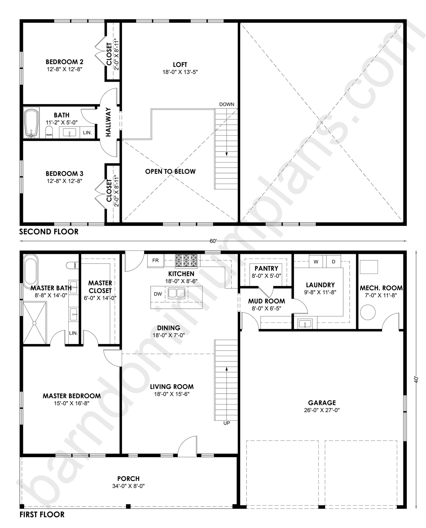 SS-30042 Barndominium House Plan