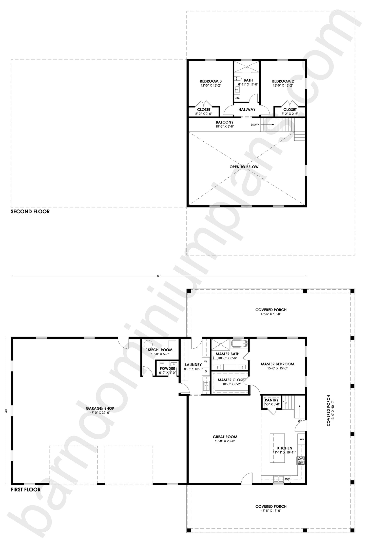 SS-30051 Barndominium House Plan