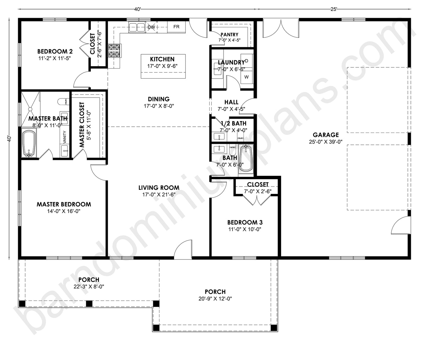 SS-30054 Barndominium House Plan