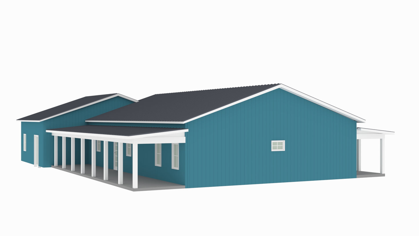 SV-5501-J Jacob Barndominium House Plan