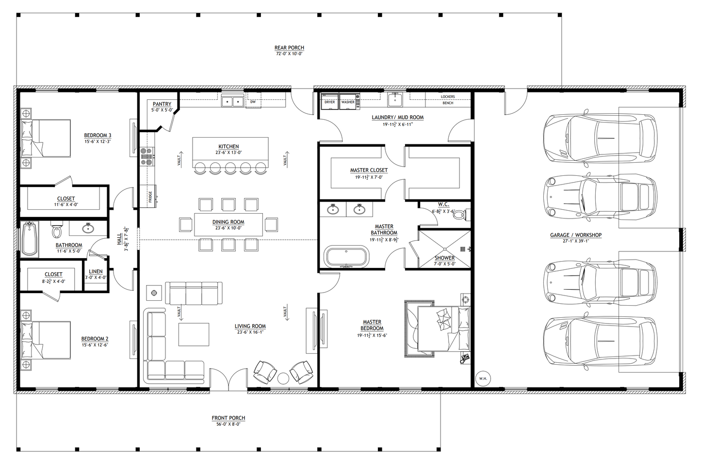SV-5501 Charlotte Barndominium House Plan