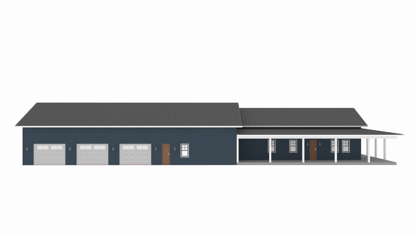 SV-5503-C Charlie Barndominium House Plan
