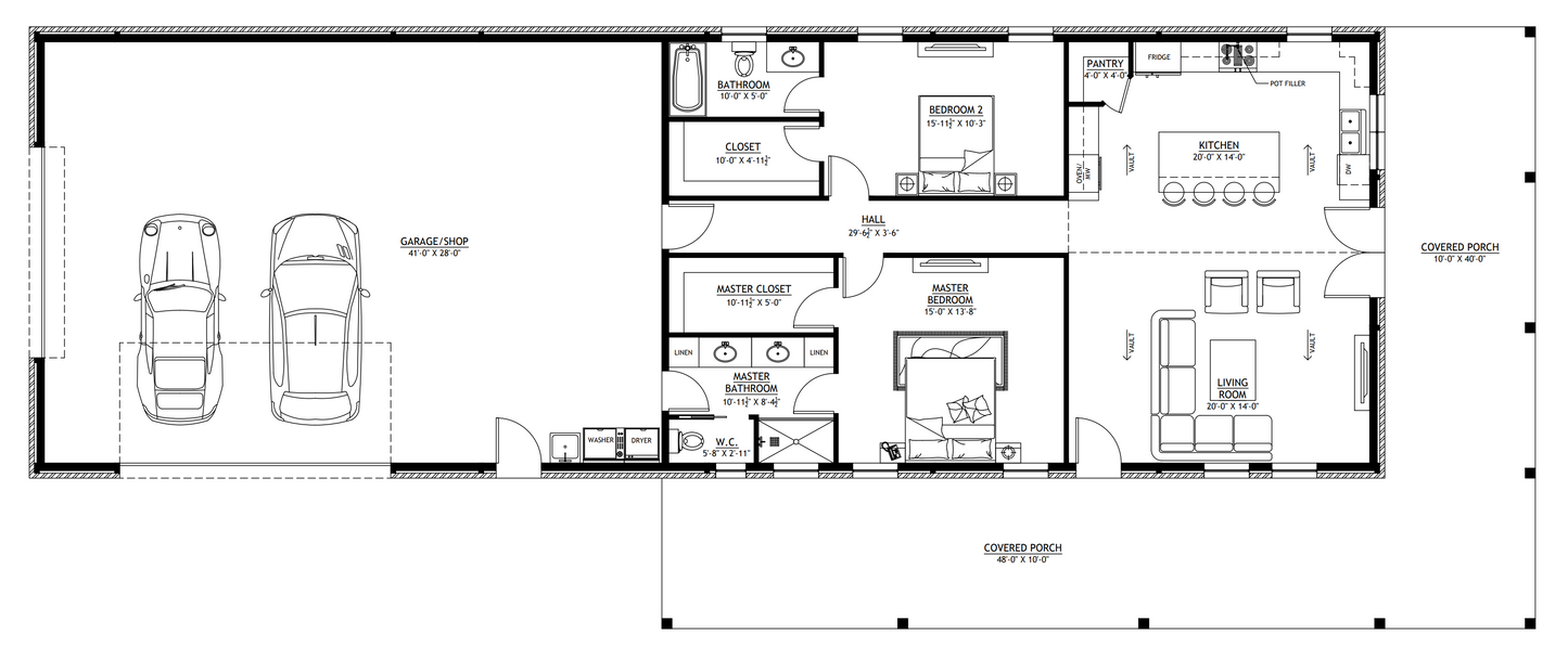 SV-5503-J James Barndominium House Plan