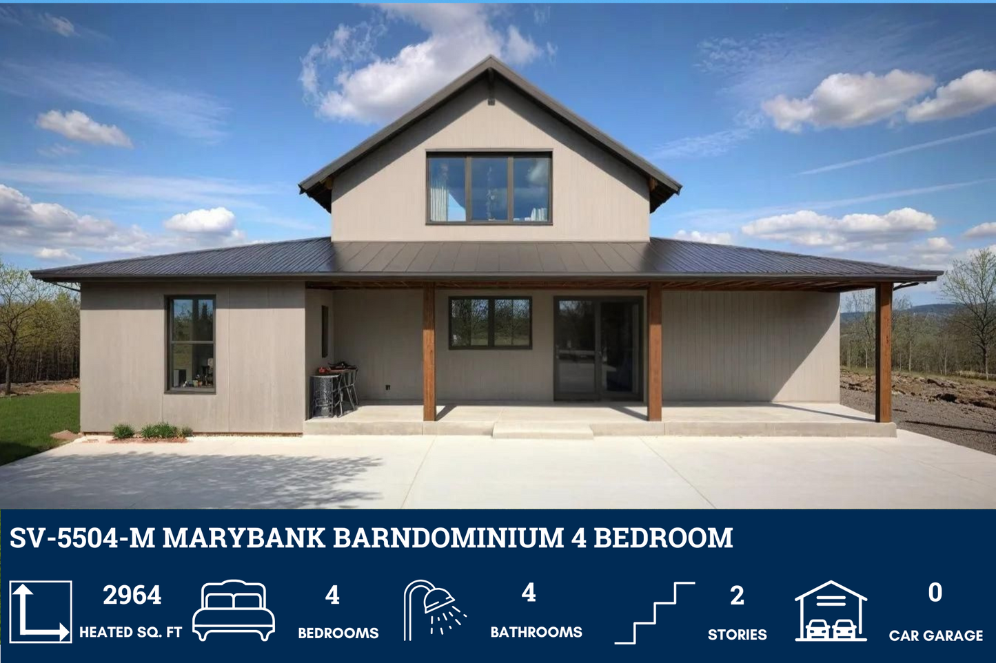 SV-5504-M Marybank Barndominium House Plan