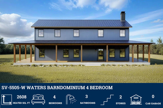 SV-5505-W Waters Barndominium House Plan