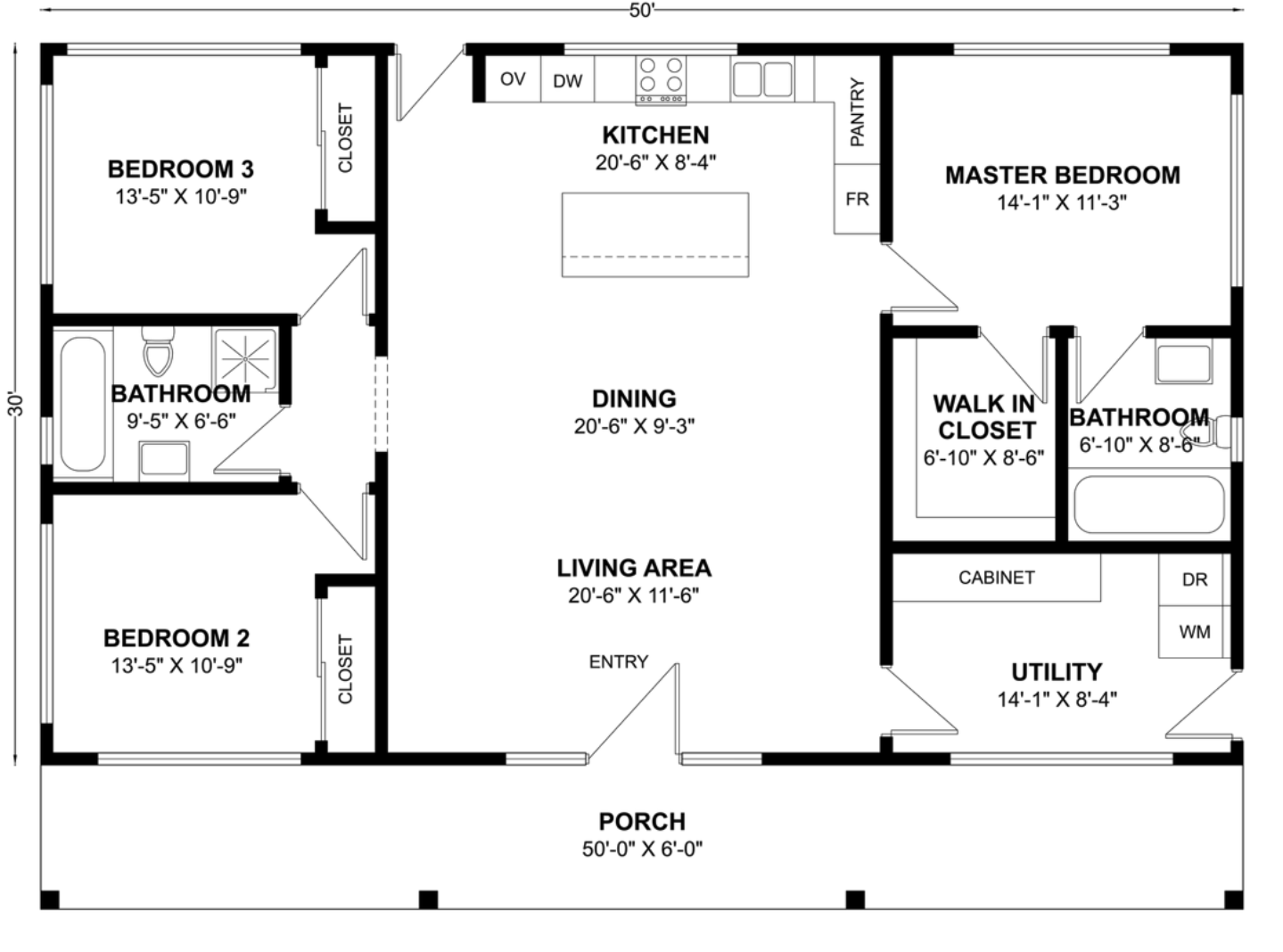 BCO-40092 Barndominium House Plan