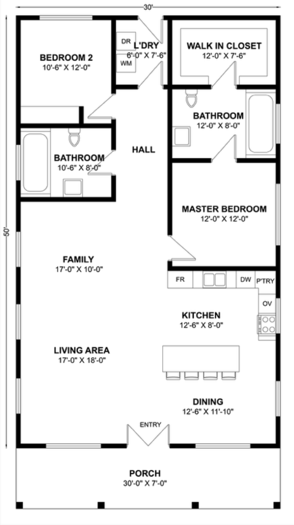 BCO-40089 Barndominium House Plan