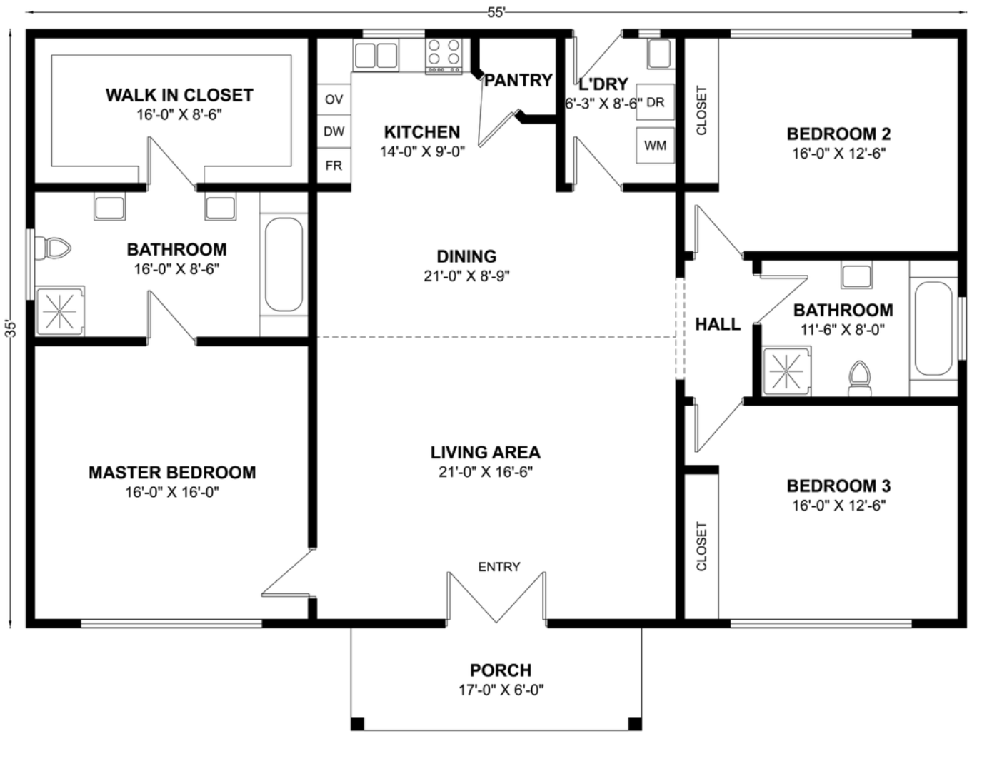 BCO-40091 Barndominium House Plan