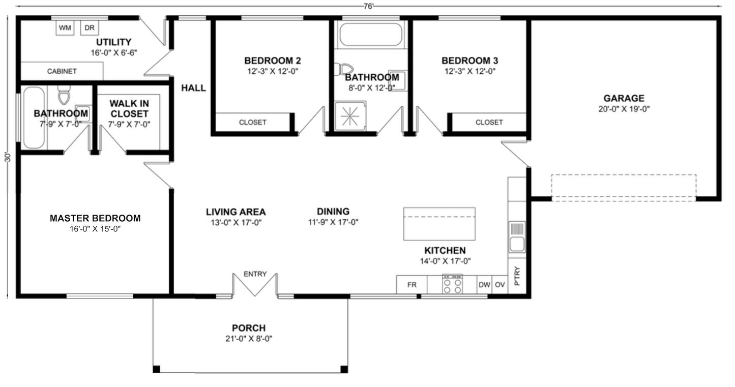BCO-40093 Barndominium House Plan