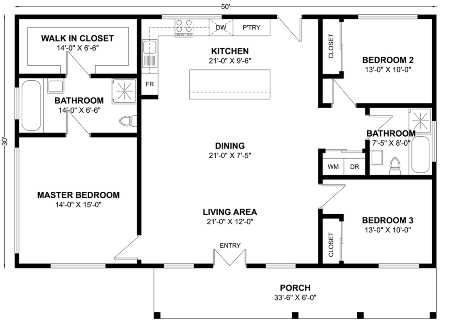 BCO-40095 Barndominium House Plan