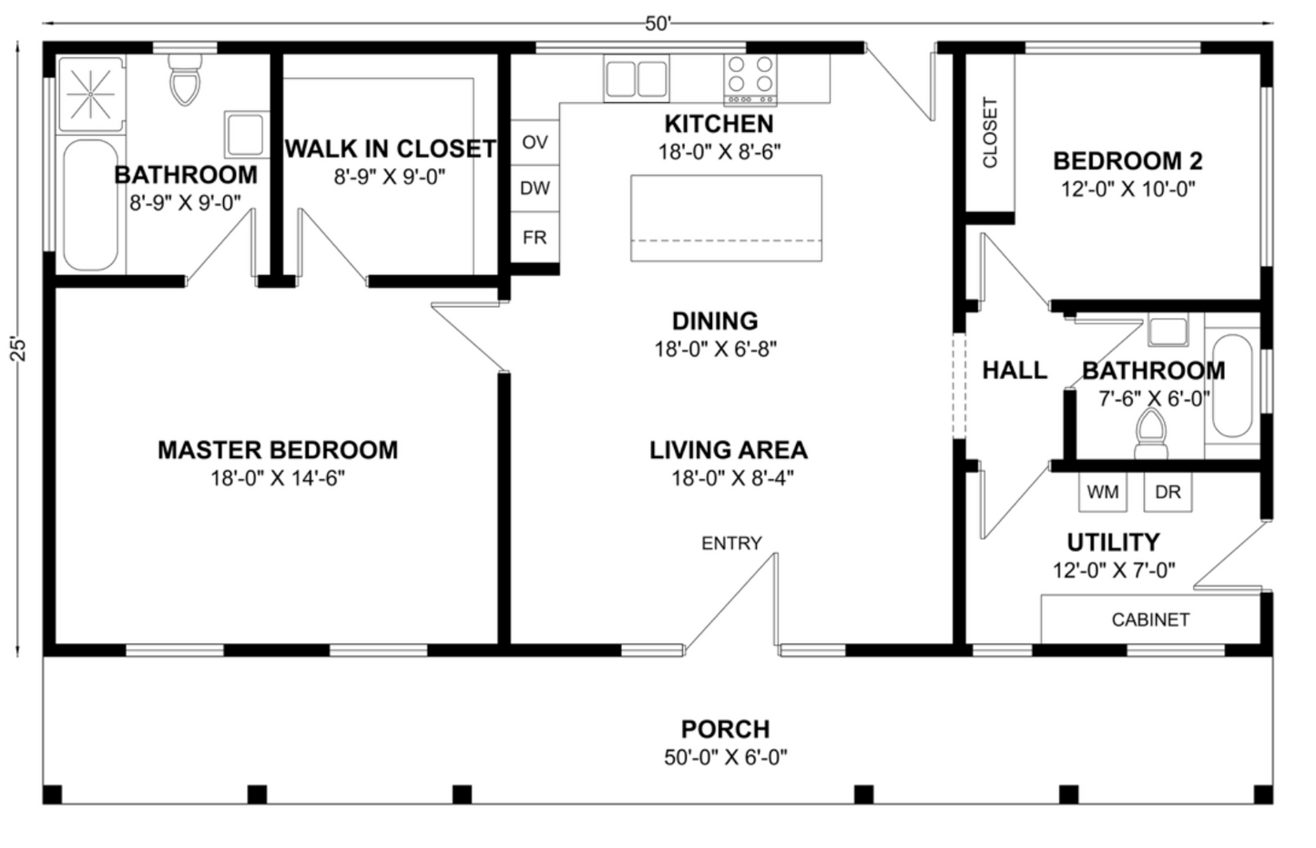 BCO-40101 Barndominium House Plan
