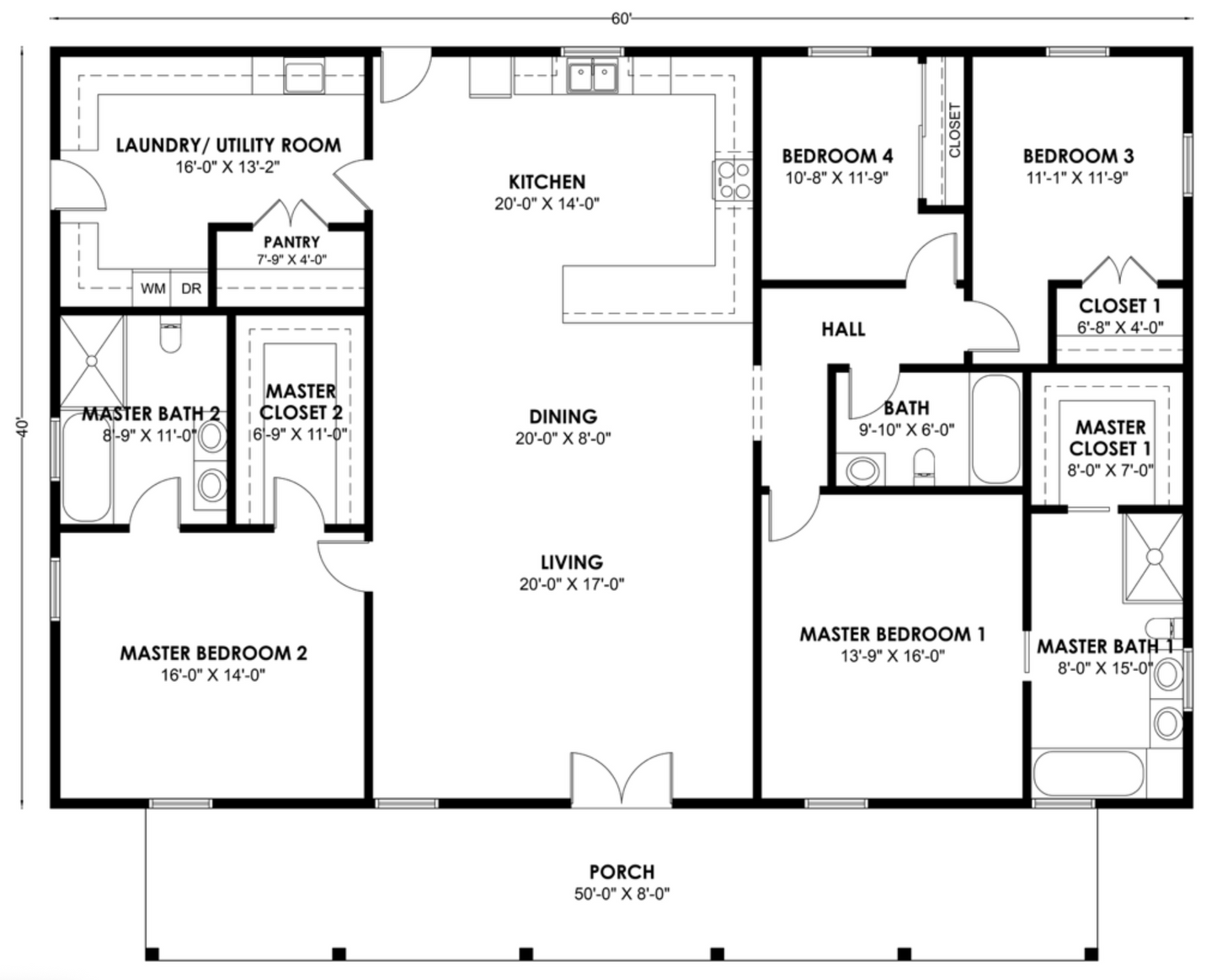 BCO-40132-M Barndominium House Plans