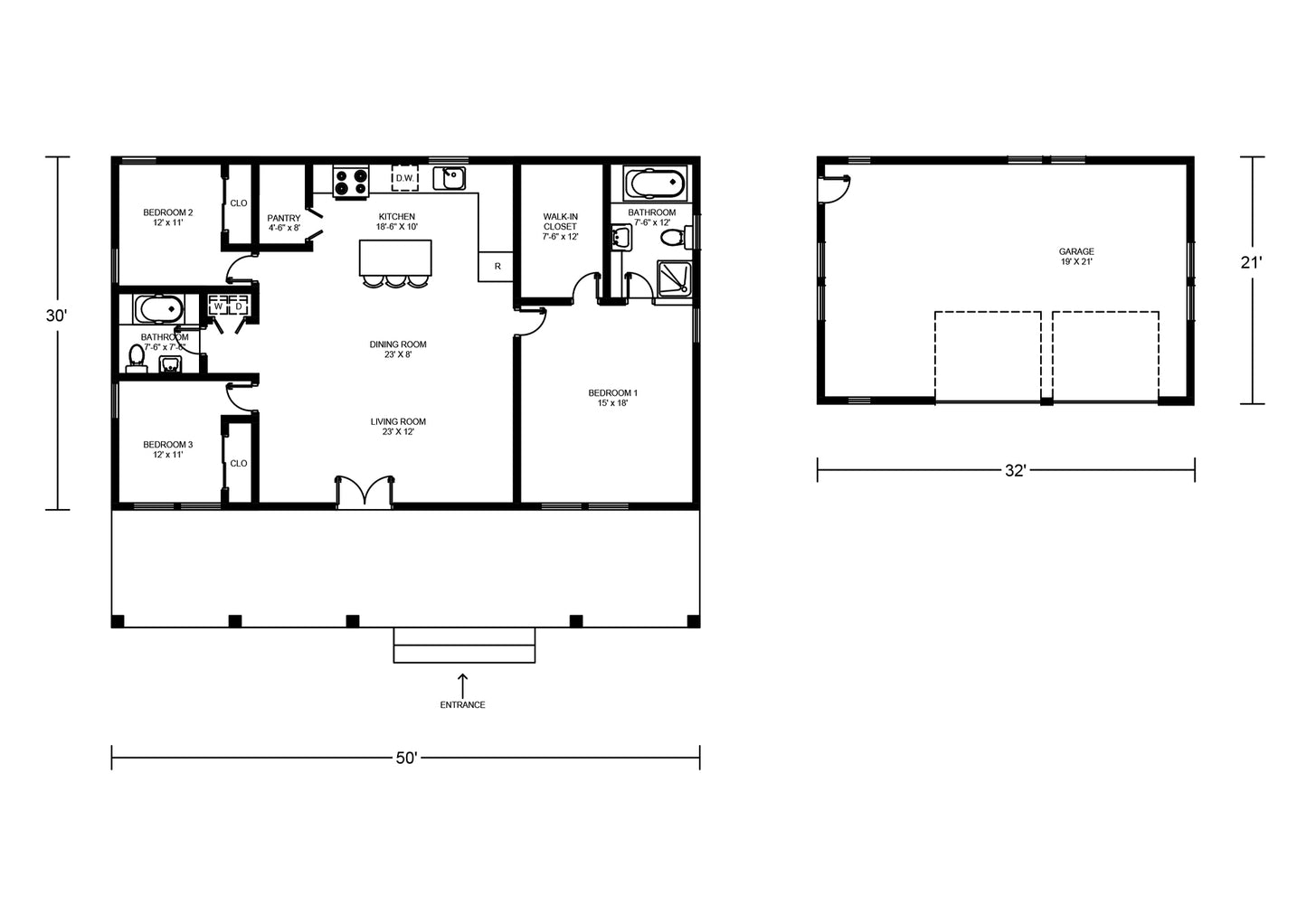 BCO-40011 Barndominium House Plan