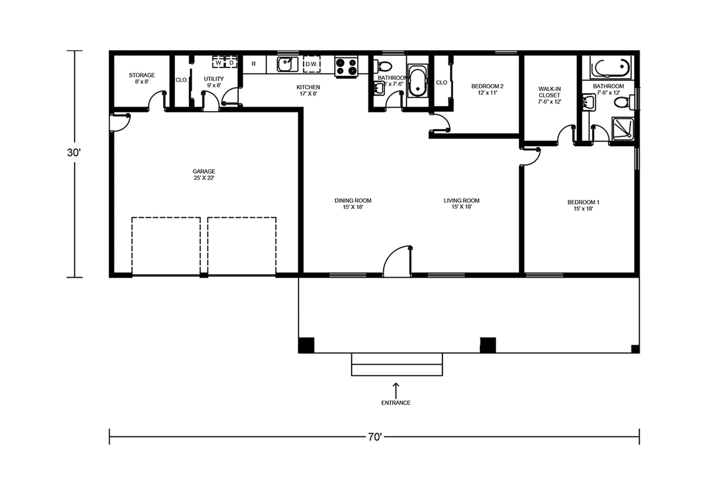 BCO-40013 Barndominium House Plan