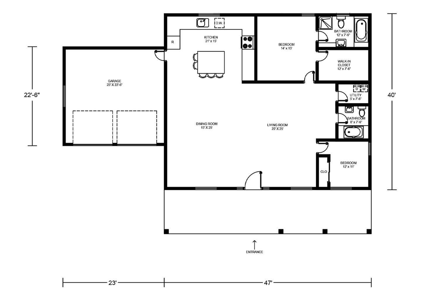 BCO-40017 Barndominium House Plan