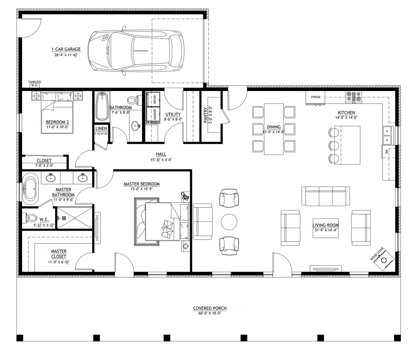 BCO-40025-D Dawn Barndominium House Plan