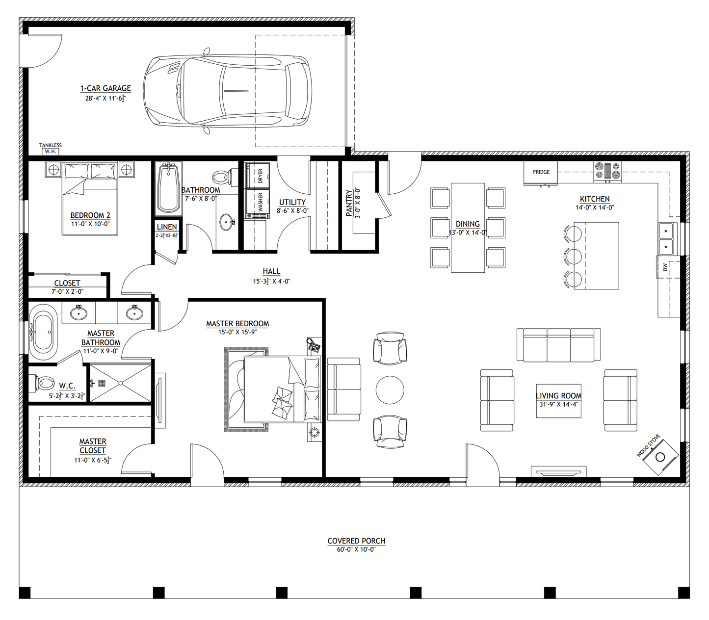 BCO-40025-D Dawn Barndominium House Plan