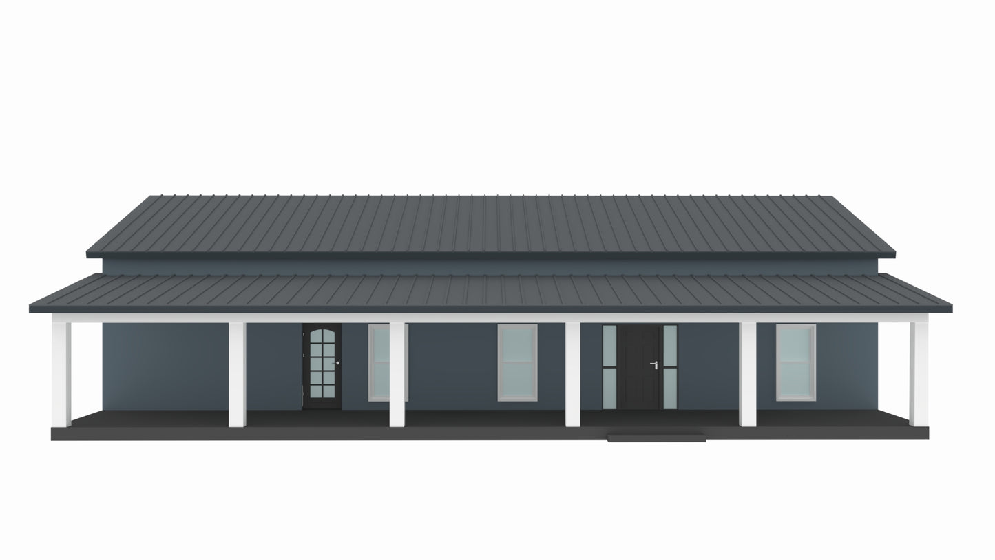 BCO-40025-D Dawn Barndominium House Plan