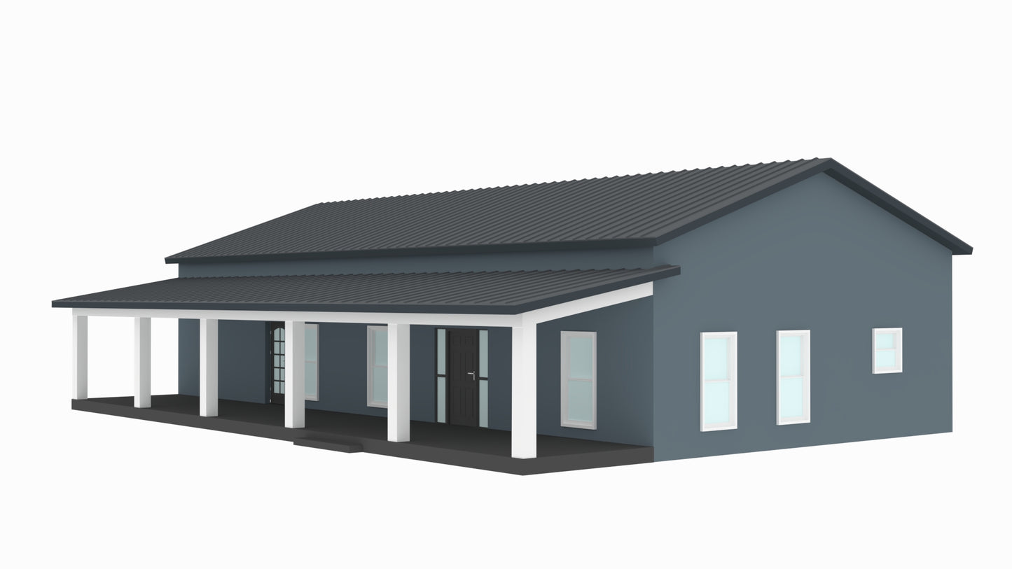 BCO-40025-D Dawn Barndominium House Plan