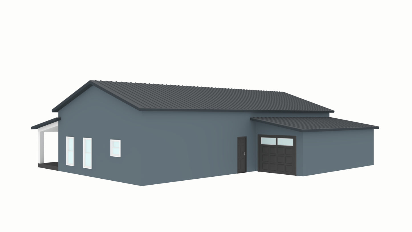 BCO-40025-D Dawn Barndominium House Plan