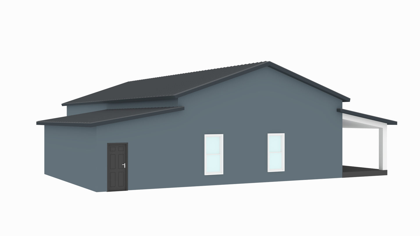 BCO-40025-D Dawn Barndominium House Plan