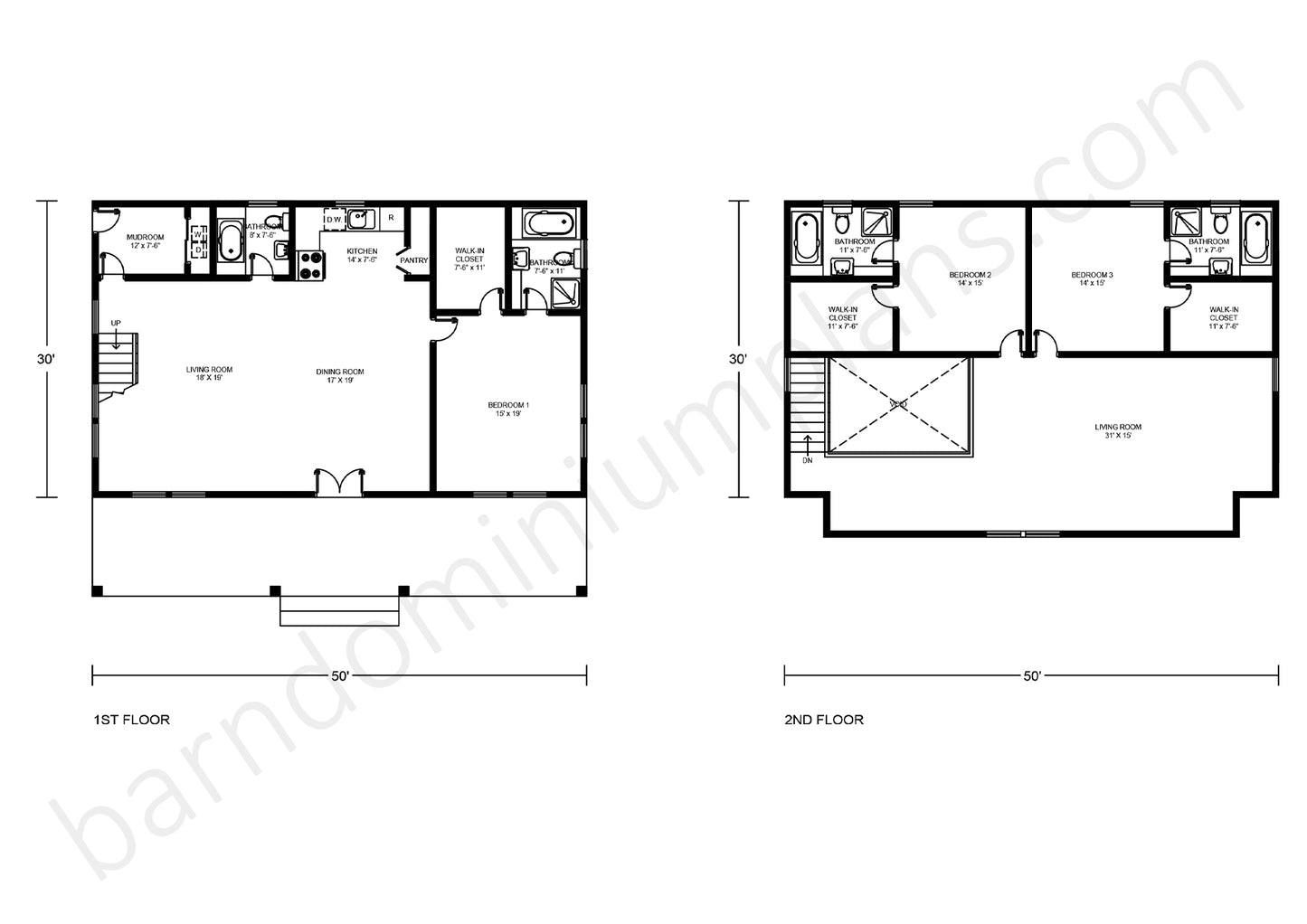BCO-40034 Barndominium House Plan