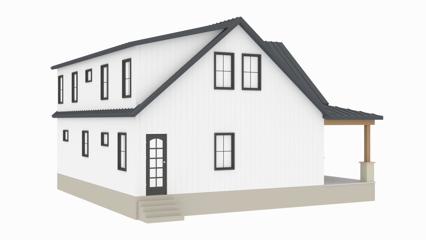 BCO-40034-B Brandon Barndominium House Plan