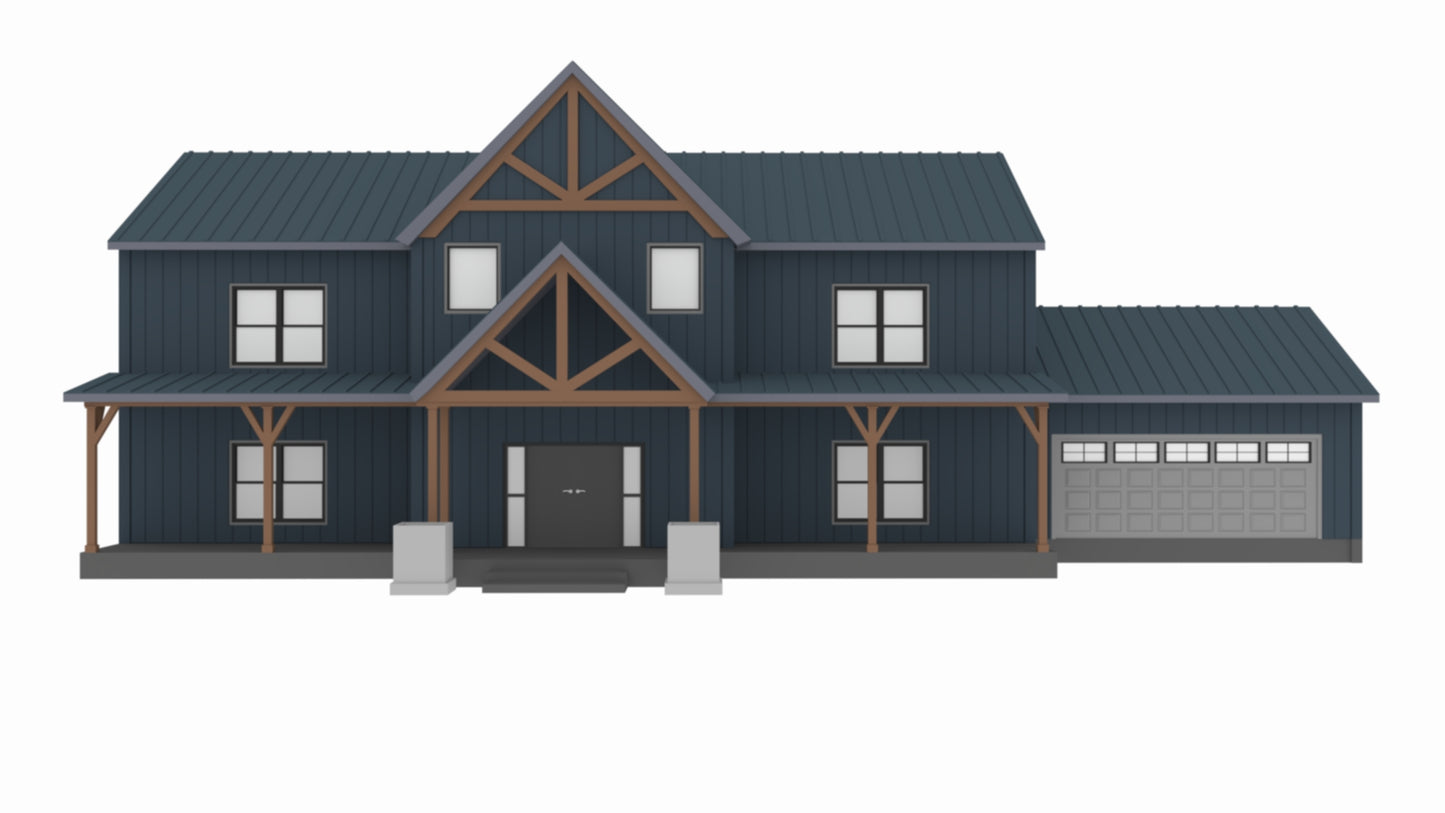BCO-40052 Michael Barndominium House Plan