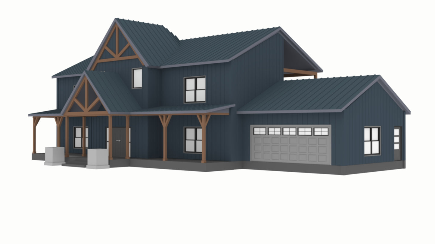 BCO-40052 Michael Barndominium House Plan