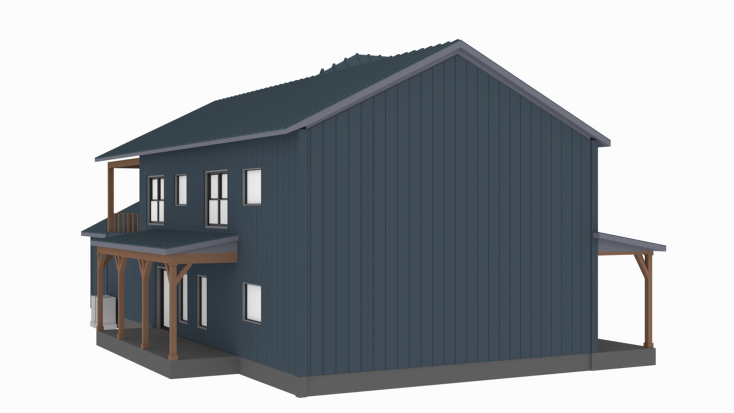 BCO-40052 Michael Barndominium House Plan
