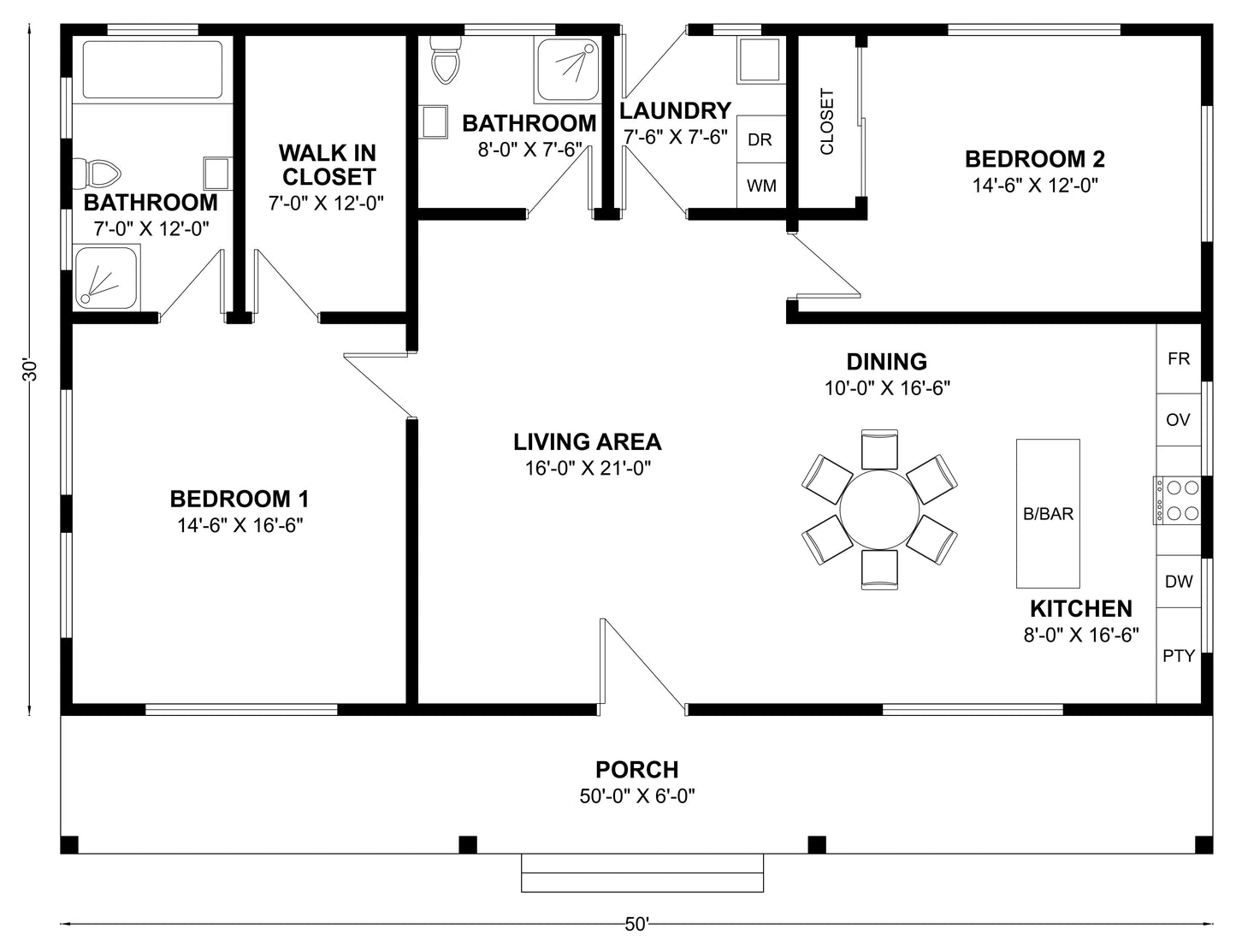 BCO-40087 Barndominium House Plan