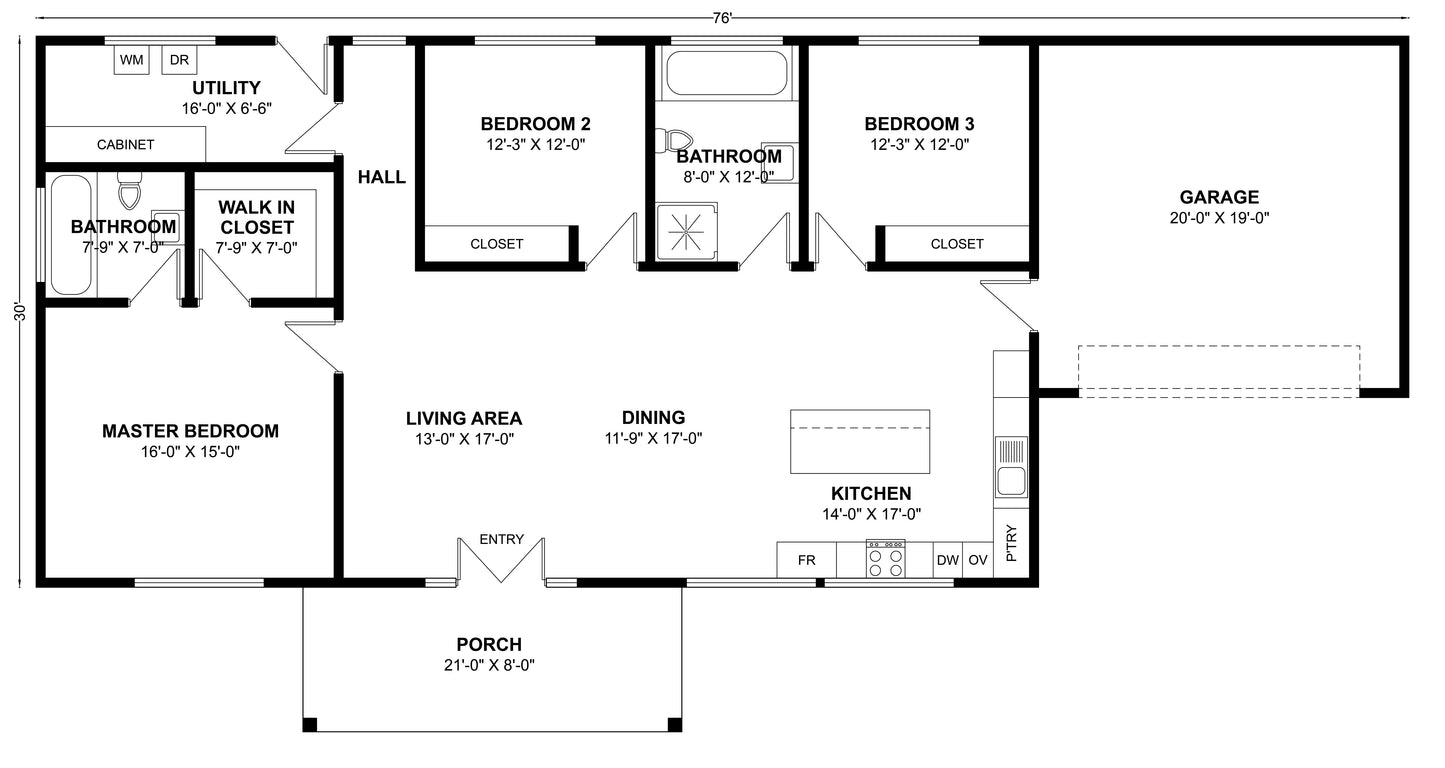 BCO-40093 Barndominium House Plan