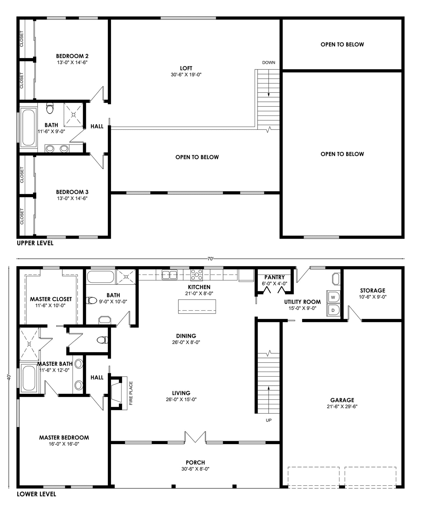BCO-40134 Barndominium House Plan