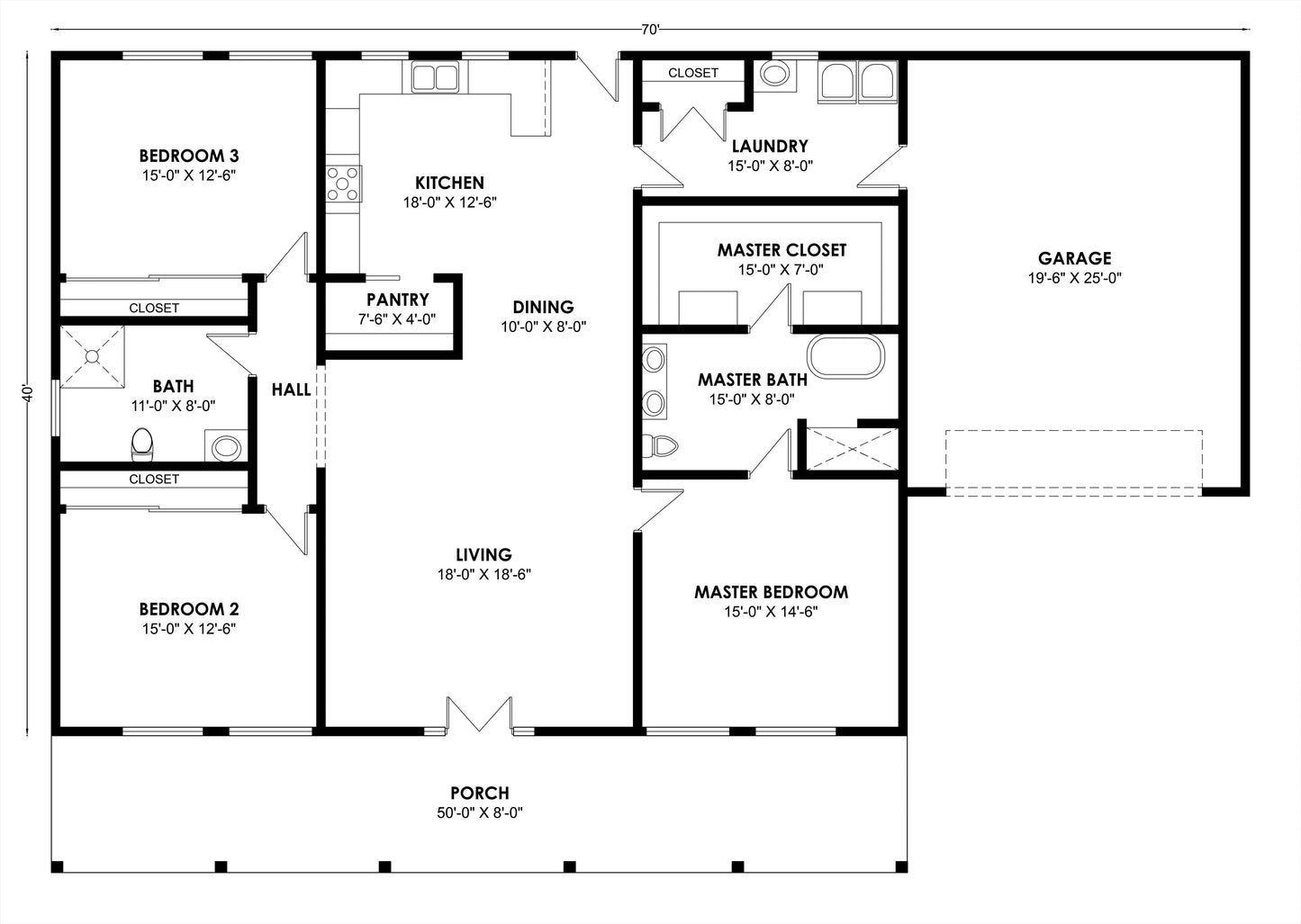 BCO-40137 Barndominium House Plan