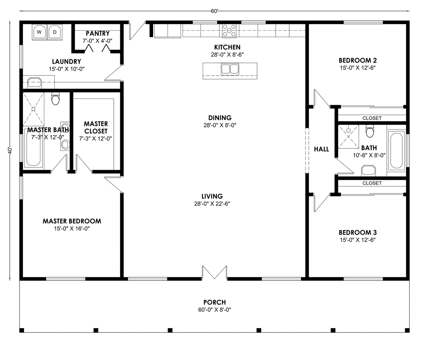BCO-40138 Barndominium House Plan