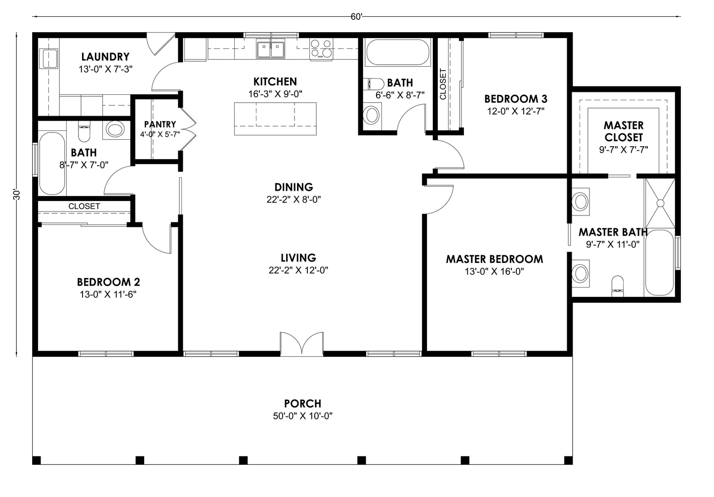 BCO-40183 Barndominium House Plan